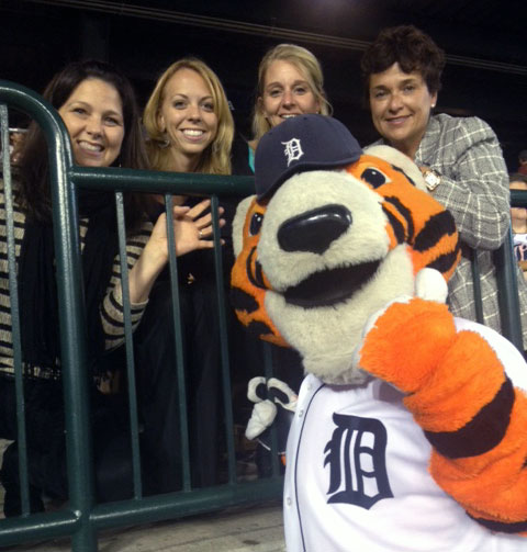 Dr. Zamorano and team at Detroit Tigers Game